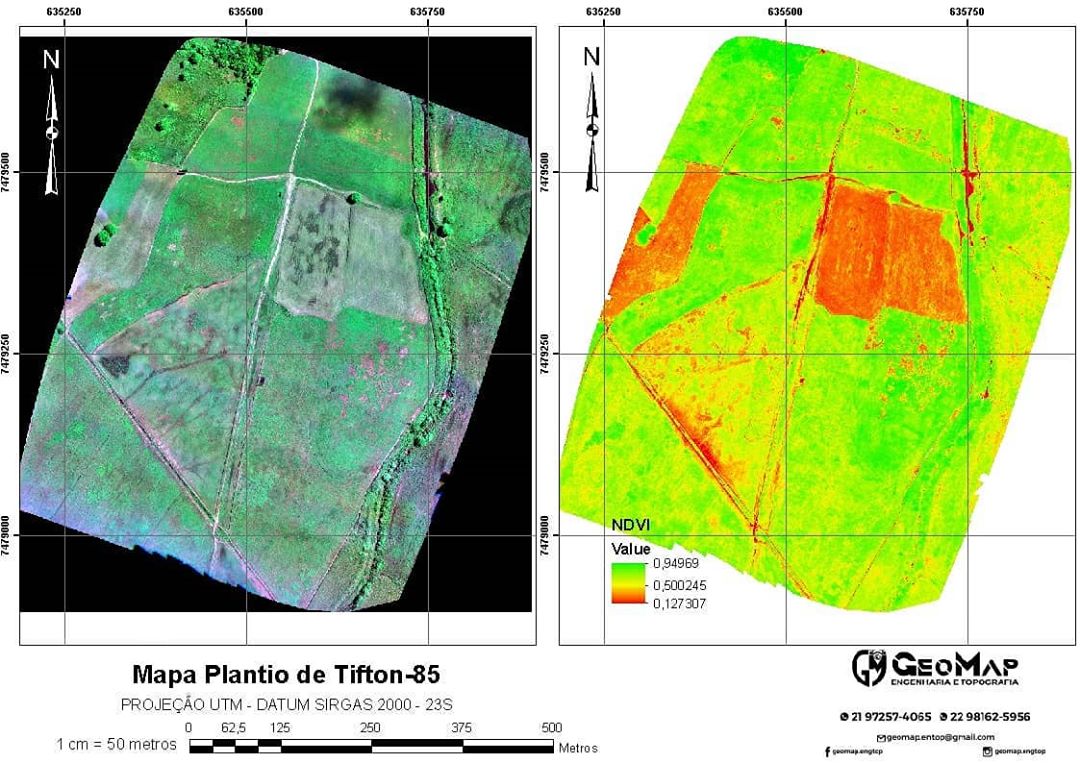 Planta de projeto de geoprocessamento.