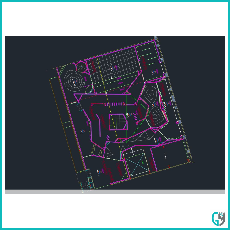 Planta de um levantamento topográfico.